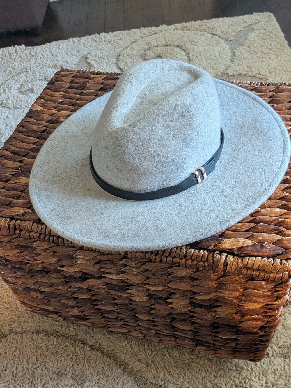 House of Harlow 1960 Gray Wide-Brim Wool Felt Hat